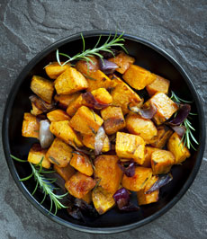 Curried Sweet Potatoes and Artichokes