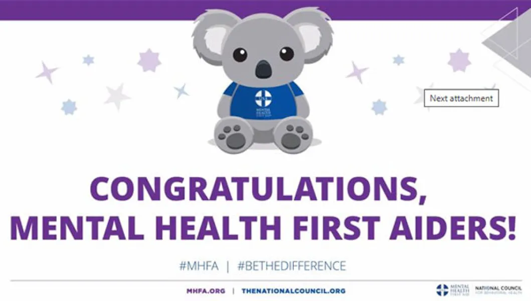Congratulations, Mental Health First Aiders!