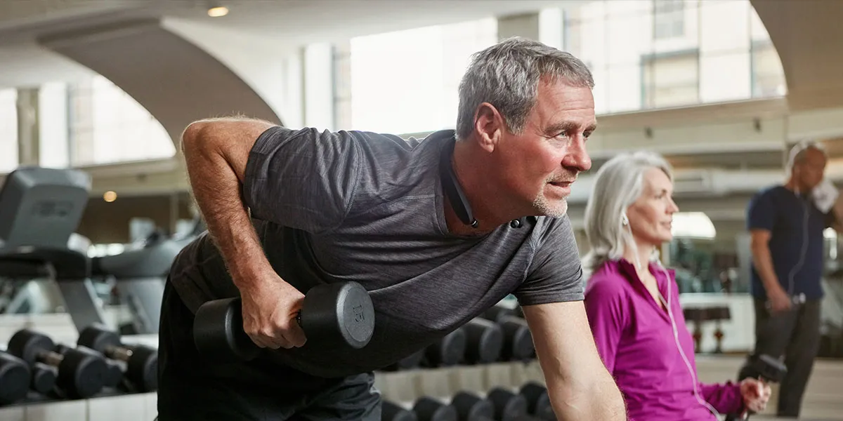 YMCA member working out