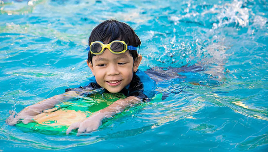 YMCA Swim Lesson program student