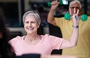 People exercising