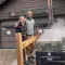 Jana and Nick in front of the evaporator