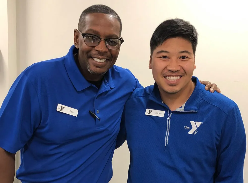 Andrew Hoffman (right) onboarding team member&nbsp;Chris Edwards