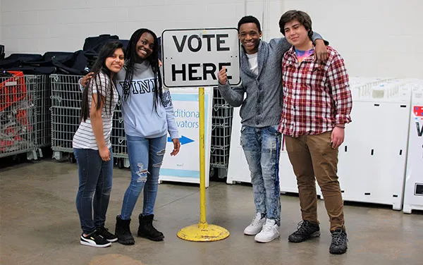 Participants in the Student Voting program