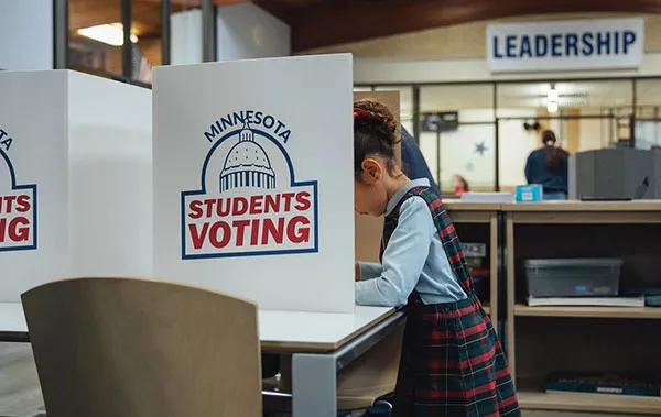 Participants in the Student Voting program