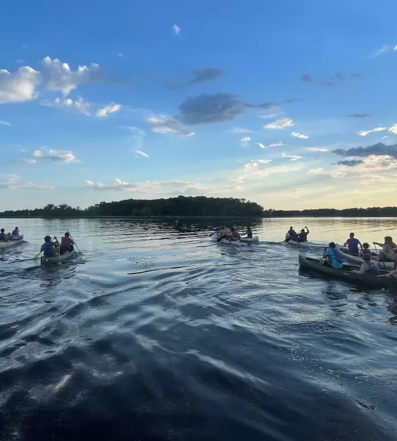 Camp Ihduhapi canoers