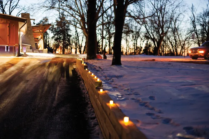 Camp St. Croix by candlelight
