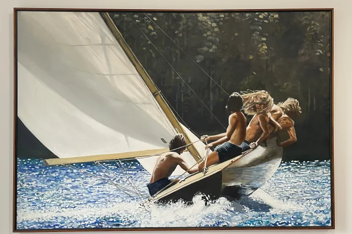 D Boat painting by John Hagen