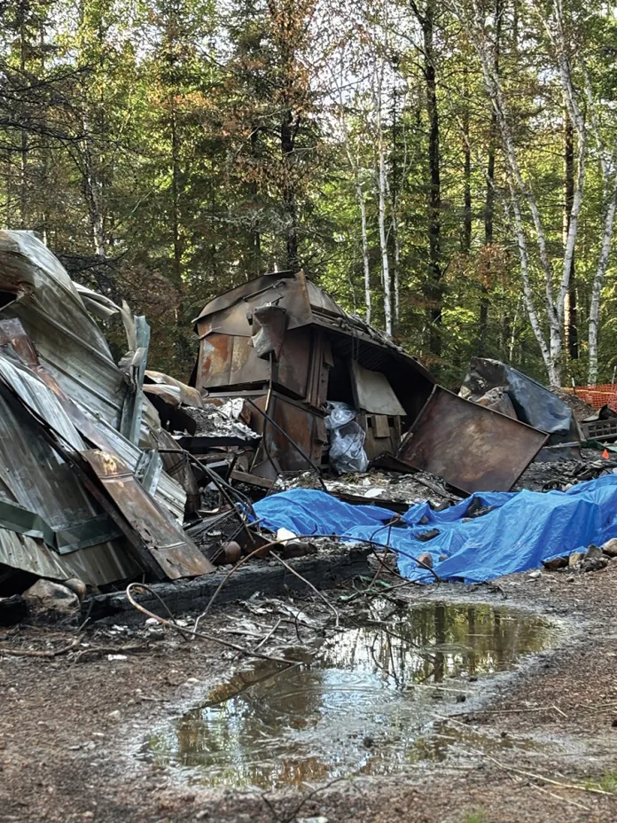 Orion wreckage after the fire