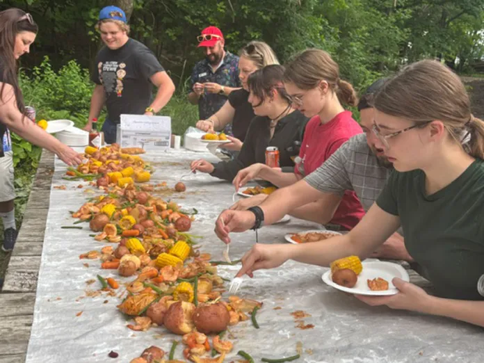 Camp Ihduhapi Shrimp Boil Dinner